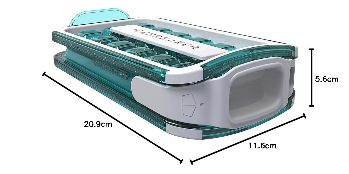 ICEBREAKER Stampo per cubetti di ghiaccio POP 2.0 - Crea e servire il ghiaccio senza toccare il ghiaccio - Il contenitore per ghiaccio igienico per il congelatore - Contenitore in silicone con