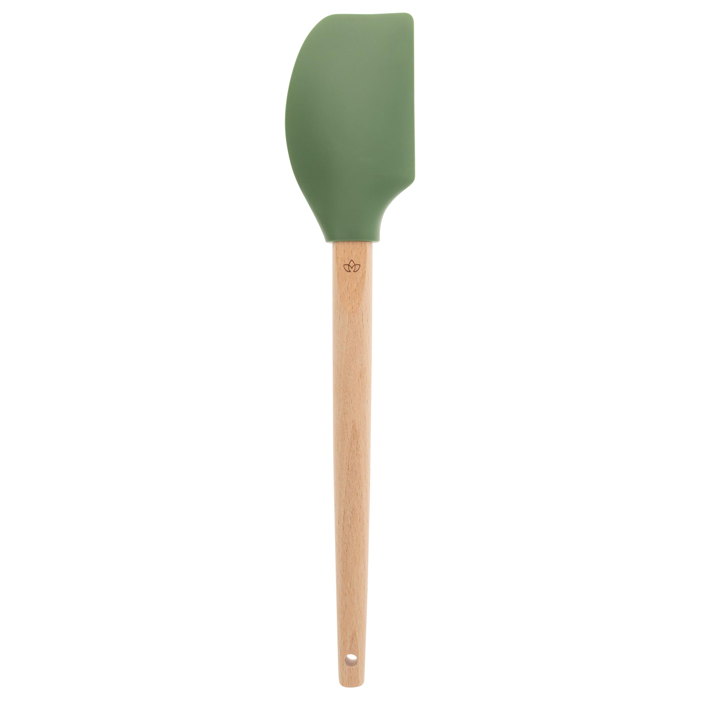 Karma - Espátula de silicona con mango de madera resistente al calor, para hornear, cocinar y mezclar, decoración moderna de cocina de granja, regalo para chef, cocineros, regalo de inauguración de la