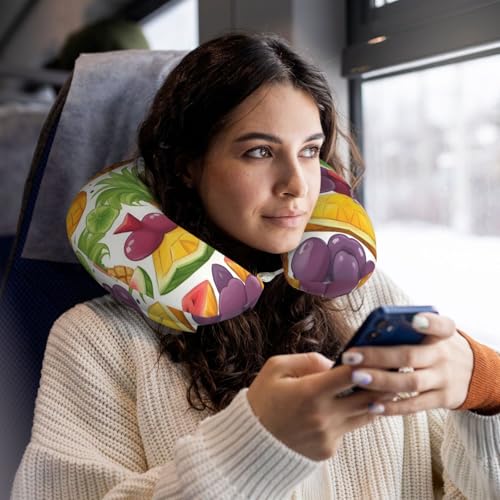 Almohada de espuma viscoelástica negra para viaje miniatura 6