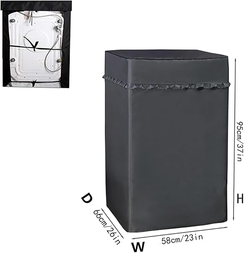 Miniatura 2 de Fundas para lavadora y secadora para parte superior, a prueba de polvo, impermeable, protector de electrodomésticos de lavado (XL-26 pulgadas de