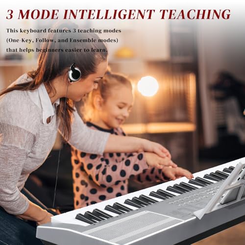 Image of Ktaxon 61 Key Keyboard Piano Electric Keyboard with Lighted Keys
