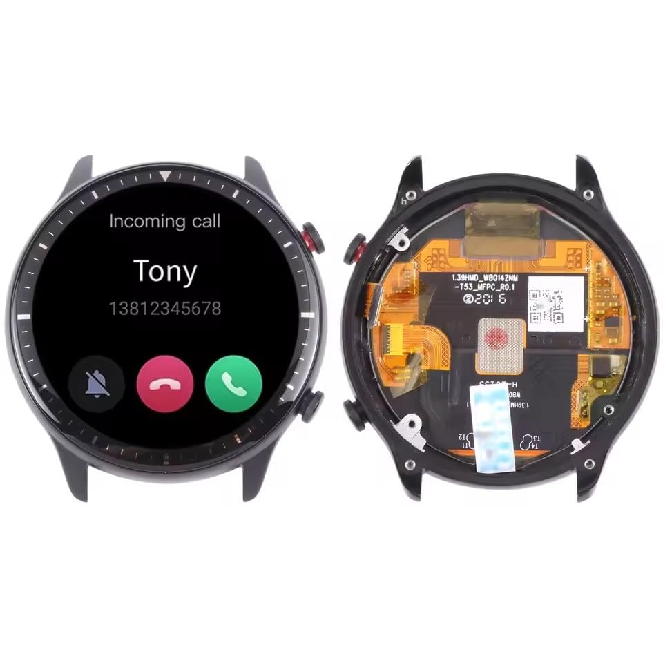 Écran LCD pour Amazfit GTR 2 avec châssis noir de rechange complet