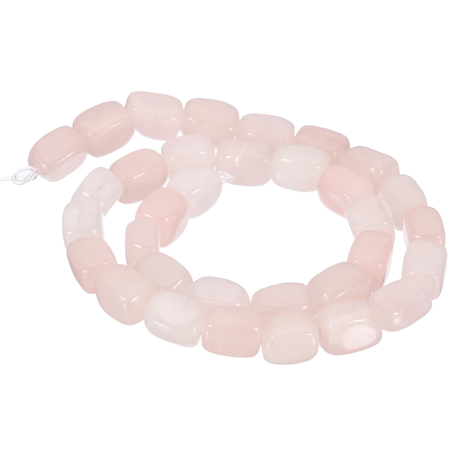 PATIKIL 12x8mm Natural Stone Gemstone Beads for Jewelry Making 1 Strand 15"/38cm Cuboid Loose Spacer Beads Crystal Agate Beads for Bracelet Necklace DIY Art Craft Rose Pink