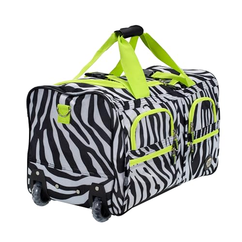 Image of Rockland Rolling Duffel Bag, Black, 22 inch