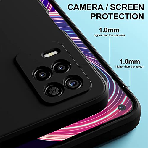Image of BlazeTech for [ Realme Narzo 30 5G / Realme 9 5G ] Liquid Silicone Back Case Cover Flexible |Inner Lining| with Camera Protection Back Cover for [ Realme Narzo 30 5G / Realme 9 5G ] - Black