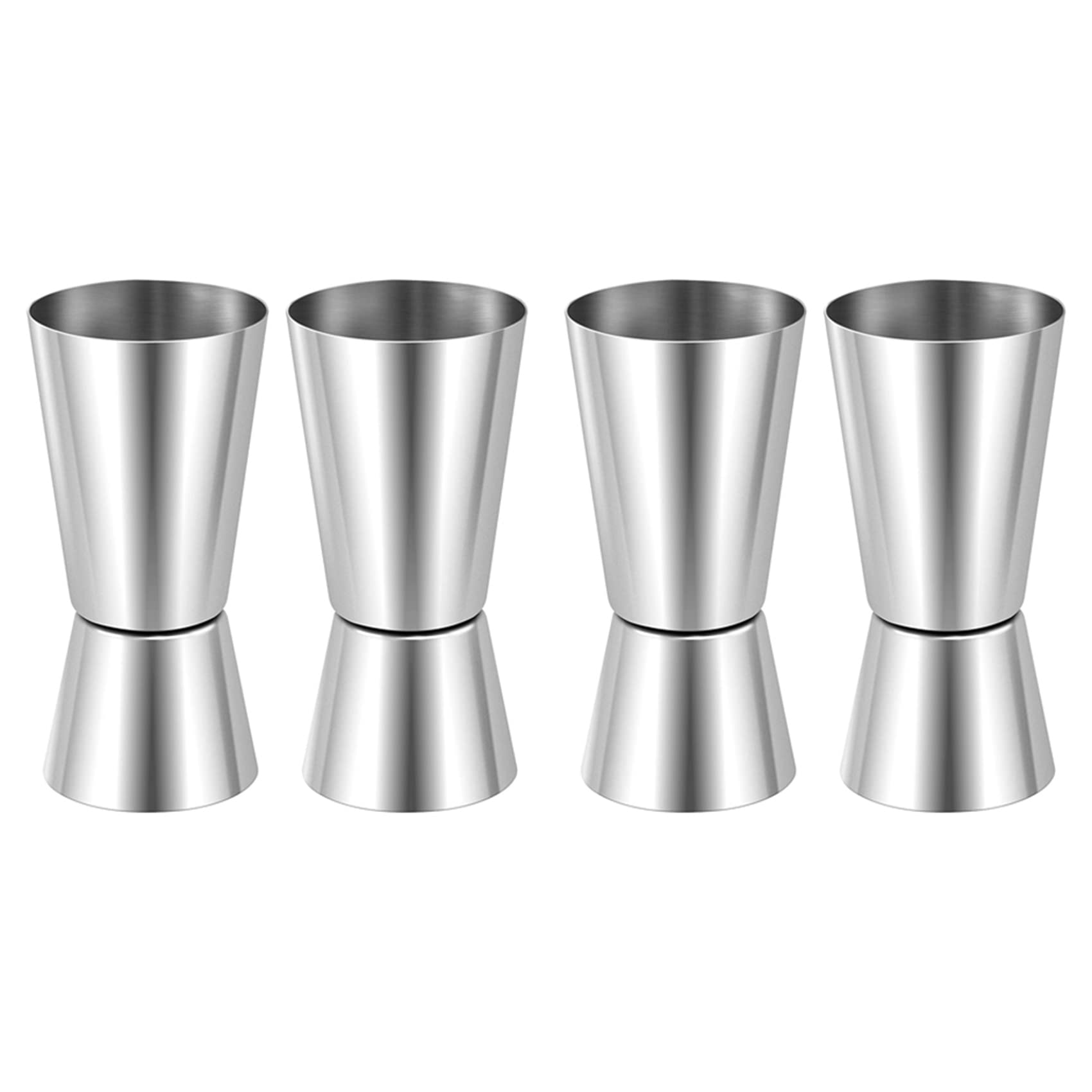 Hndhbfgrt 4X Spirit Measures 25Ml/50Ml, Shot Measure Drinks Jigger Craft Dual Drinks Measuring Cup for Party Wine Drink Shaker