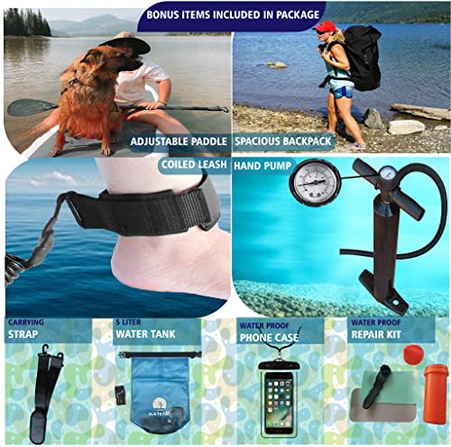 Image of WaterM Inflatable Paddle Boards for Adults (11'x32 x6) Inflatable Paddle Board -SUP Board -Stand Up Paddleboard Inflatable -Standup Paddle Board -Drift Paddle Board Inflatable -Blow Up Paddle Board