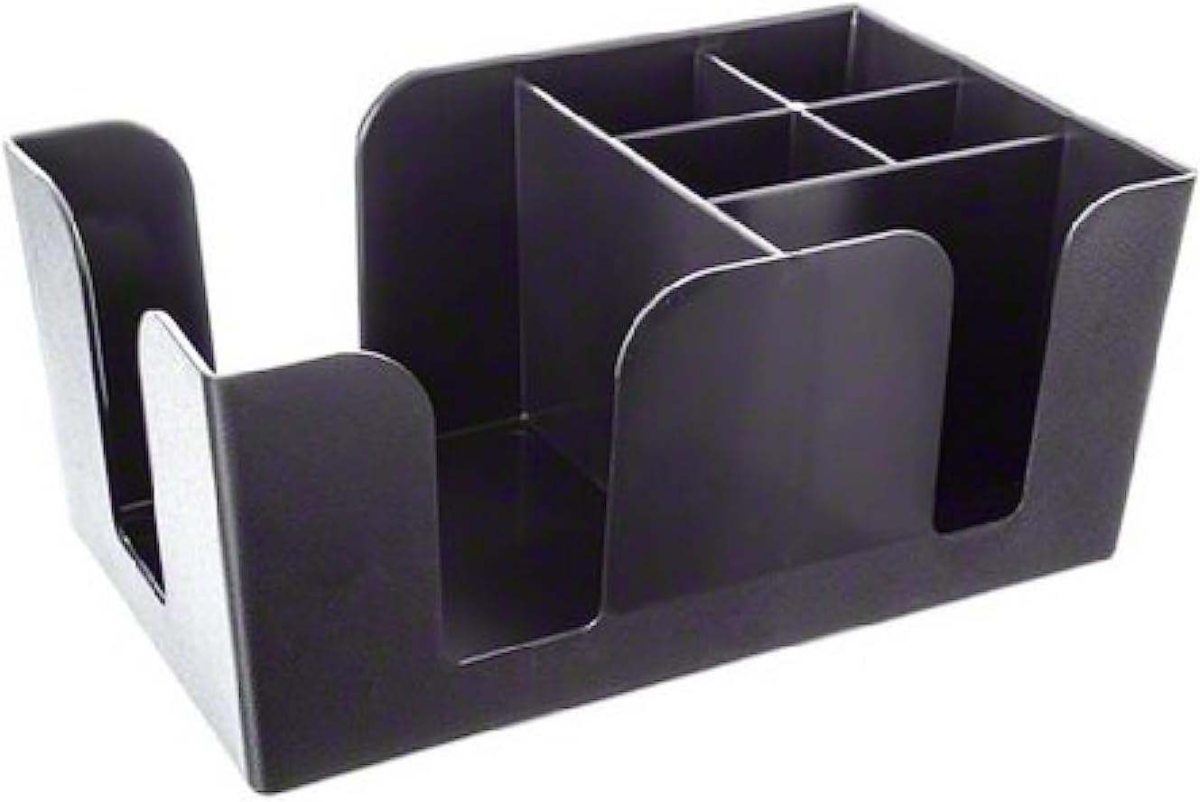 Classic Plastic Bar Storage System Black Bar Container Bar Organizer Bar Spice Container Napkin Holder Straw Holder