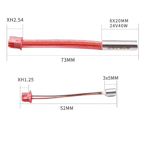 Miniatura 6 de Elves Sprite Extruder Pro Kit 572.0 F Calentador 24V 40W Termistor Sensor de alta temperatura para Ender 3 S1CR10 Smart Pro 3D Impresora (tubo de