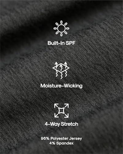 True Classic Mens Workout Shirts, Long Sleeve, Charcoal Heather Gray, XL - image 9