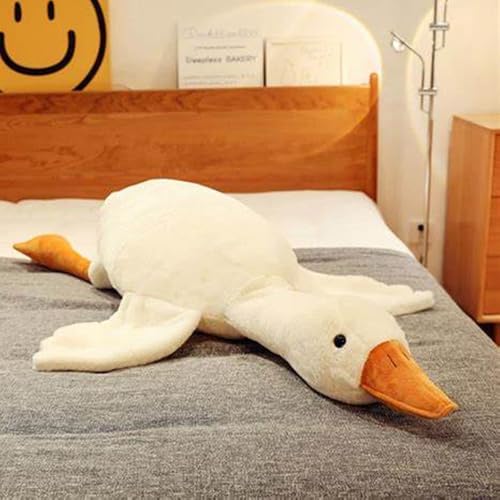 PcvGef Gans Kuscheltier, Weiches Gans Plüschtier, Gewichtskuscheltier, 50cm Groß, Ente Kuscheltier, Ideal Als Schlafbegleiter Und Dekoration