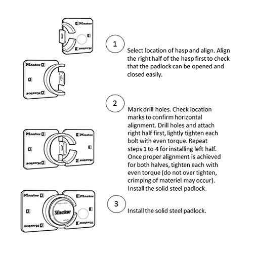 Image of Master Lock Chrome Hasp-Lock, Heavy Duty Hidden Shackle Lock and Hasp, Solid Steel-Lock for Trucks, Trailers, or Vans, 9 Inches Wide, 770 (Pack of 12)