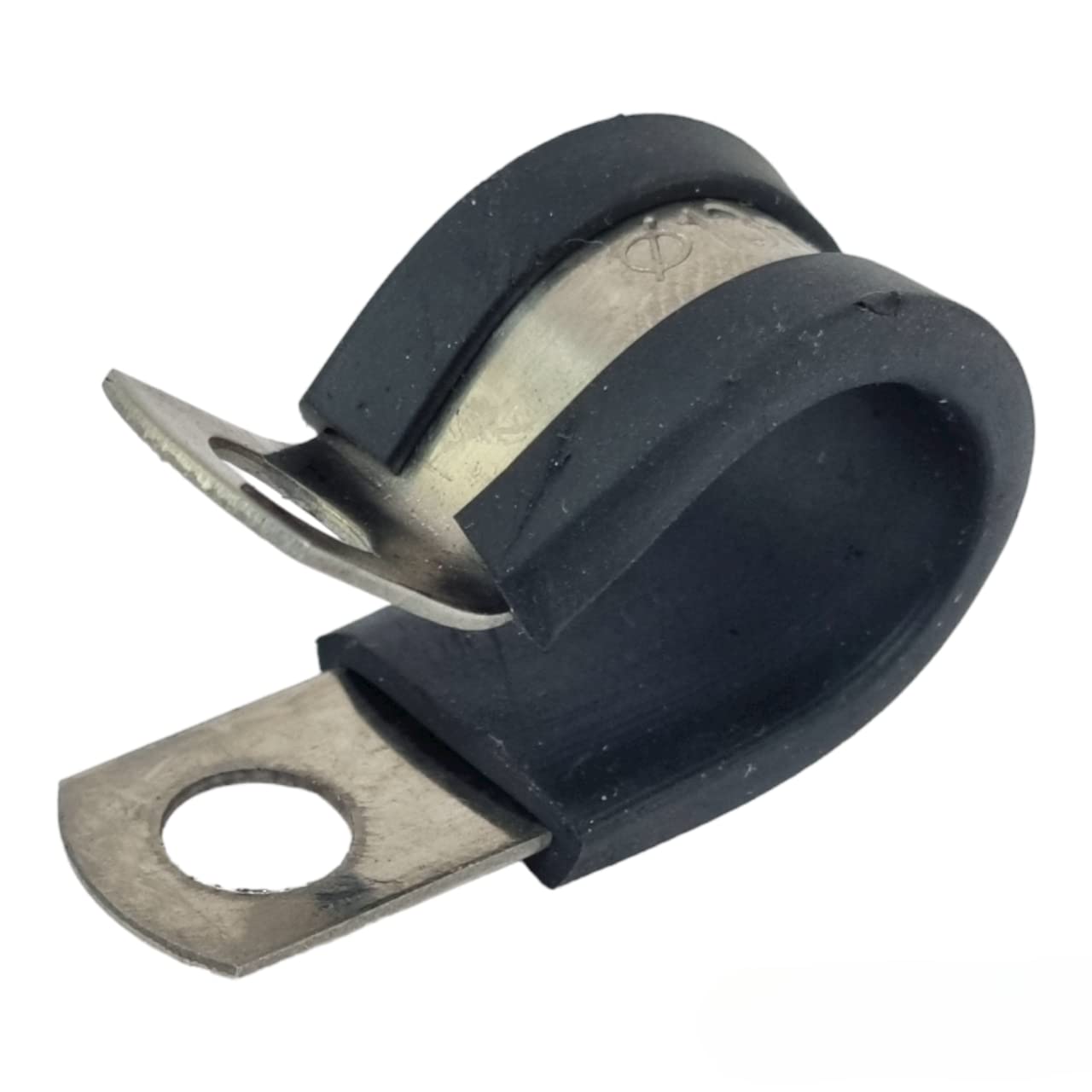 13mm Rubber Lined P Clips Stainless Steel Hose Pipe Clamp - Pack of 5