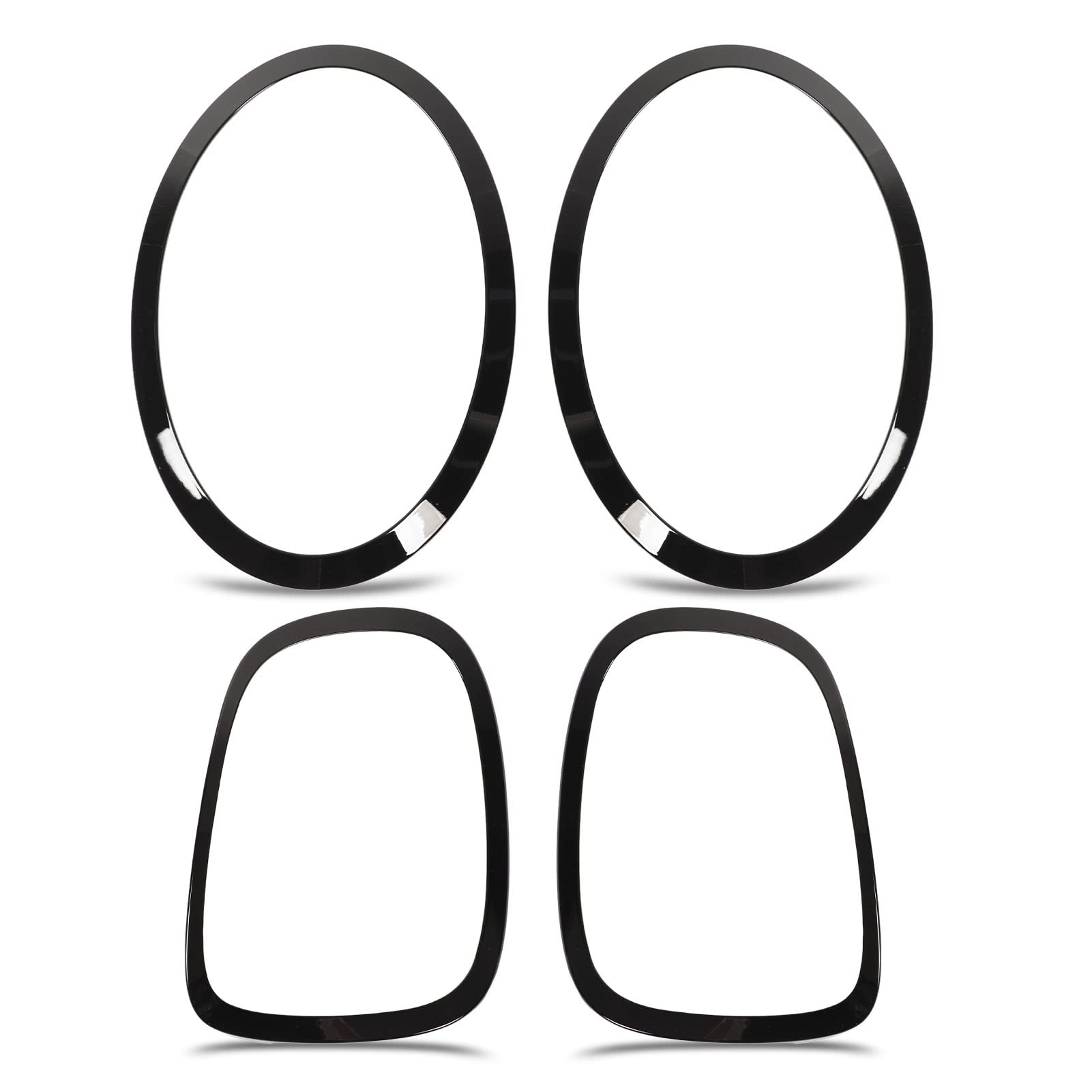 Festili Neri Lucidi e Rivestimenti Surround Cover per Mini F55 F56 F57 One S JCW 2014-2022 Accessori Esterni Automobilistici