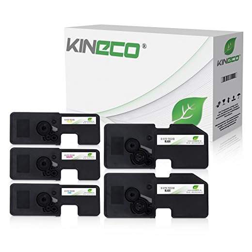 Kineco 5X Toner ersetzt TK5240 2X bk 1x CMY Multipack für Kyocera Ecosys M5526cdw P5026cdn