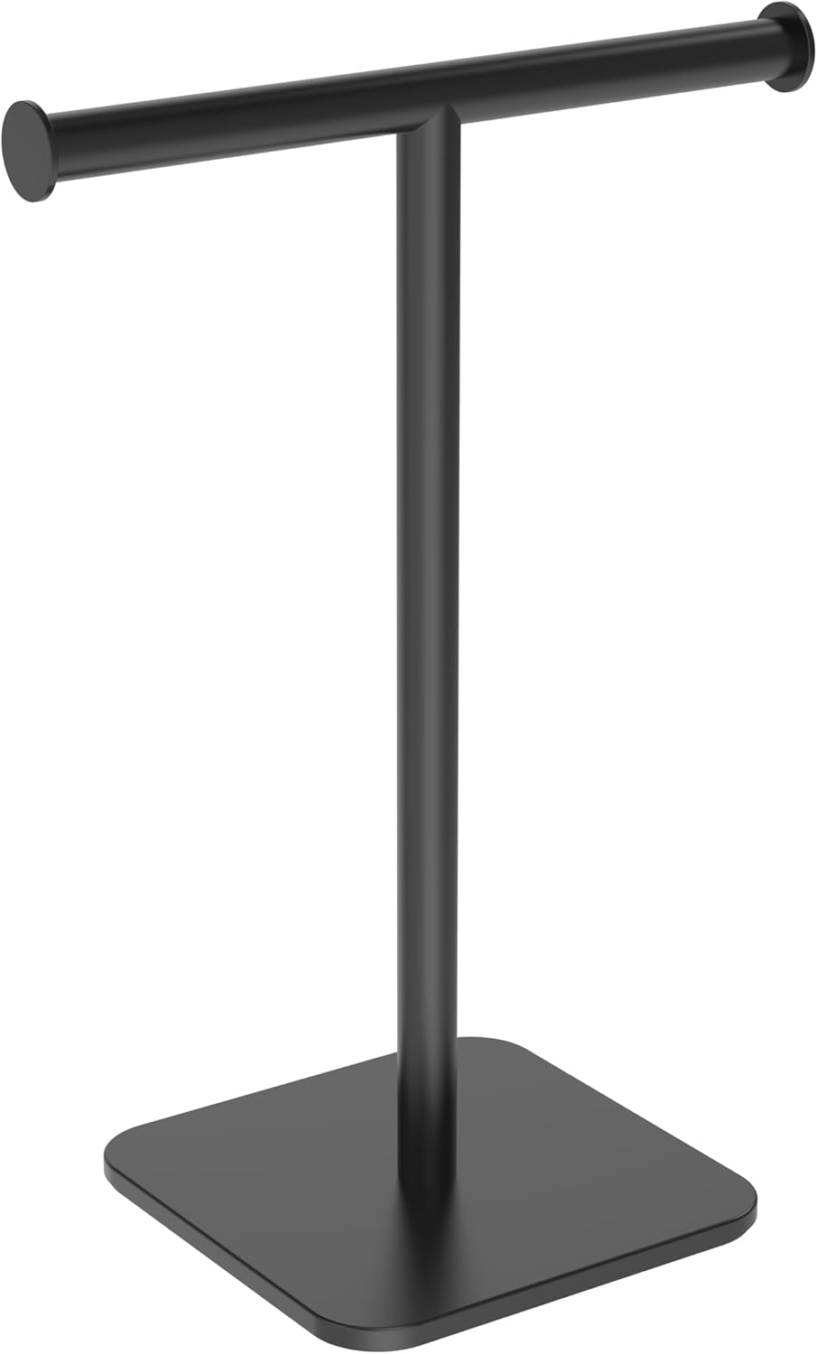 RUACQ T-Shape Hand Towel Holder Stand, Weighted Base Towel Rack, Countertop Towel Holder for Bathroom, 304 Stainless Steel, Heavy Duty (Matte Black) (Matte Black) Thumbnail