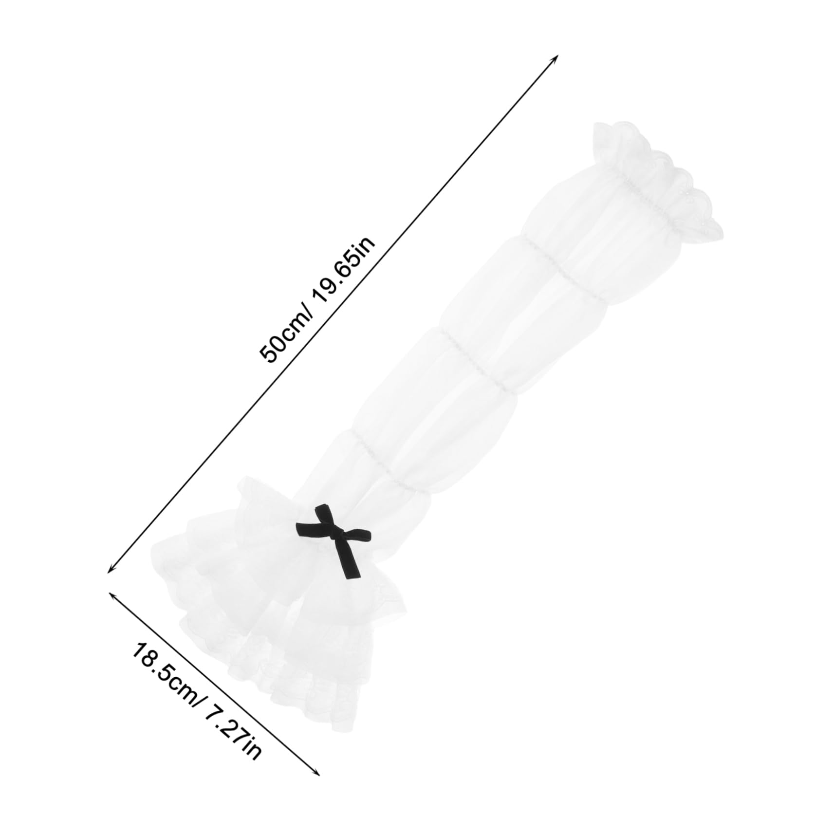 minkissy Lace Sleeves for Women Lolita Lace Arm Sleeves Ruffled Gloves Wedding Uv Shield Comfortable Breathable