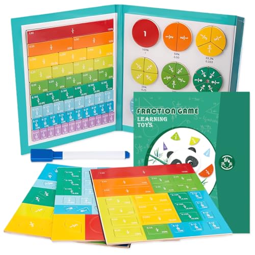 YCFAIIKG Mathematik-Ressourcen, Manipulative Mathematische Brüche,Klebstoff Fraktionsgeber Mathe Bruchstreifen, Mathe Grundschule Material,für Vorschule, Grundschule, Bildungsressourcen