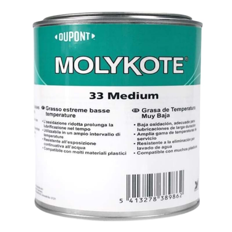 MOLYKOTE 33 - Grasa lubricante mediana de 1 kg, Dow Corning 33M, grasa de alto rendimiento a baja temperatura