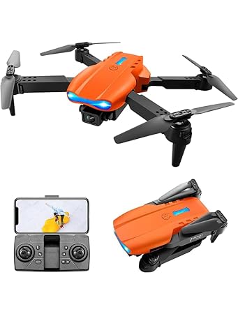asmafashion dual camera drone orange color with remote and battery