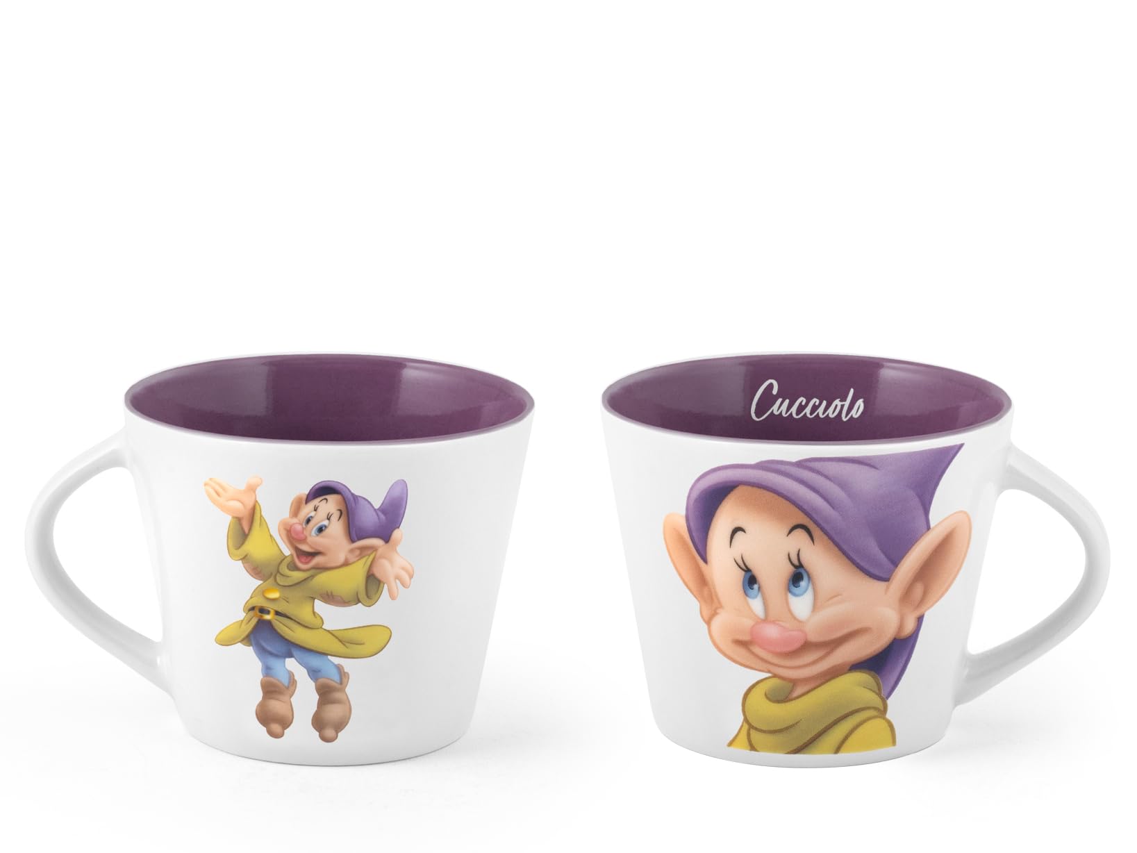 Home Disney- Sette nani, set 12 tazze da te' Sette nani POP, 280 cc, personaggi assortiti, New Bone China, lavabili in lavastoviglie, idonee al microonde