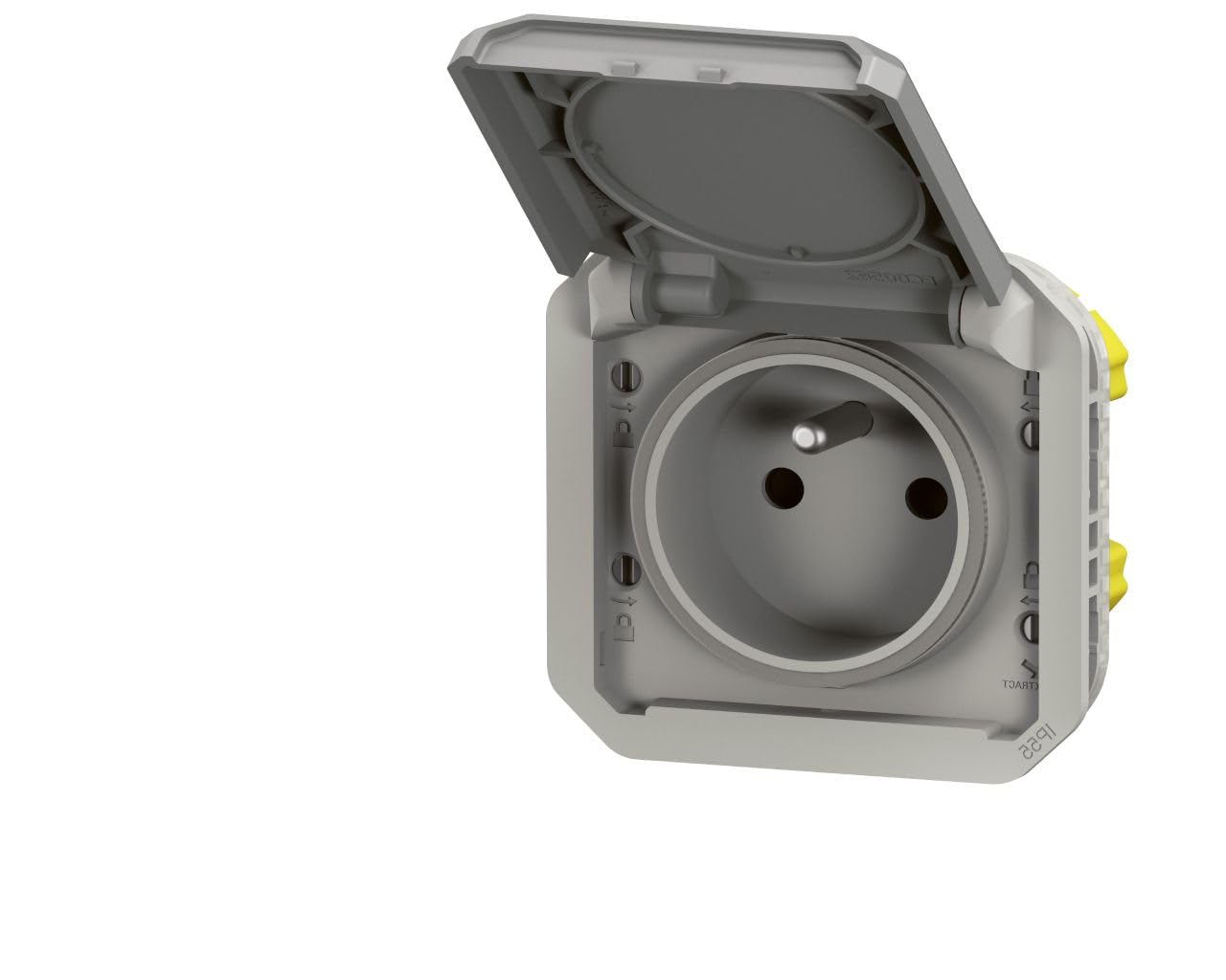 Legrand - Prise De Courant 2P+T étanche Plexo 16A 250V IP55 IK08 Complet Saillie Anthracite Ref 070027 3414971905337