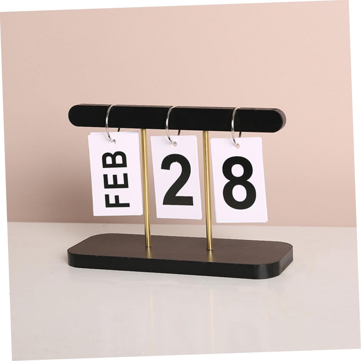 TEHAUX 5stücke Vintage Kalender Moderner Tischkalender Für Büro Und Zuhause Wiederverwendbarer Schreibtisch-organizer Stilvolle Dekoration Und Geschenkidee Schwarz