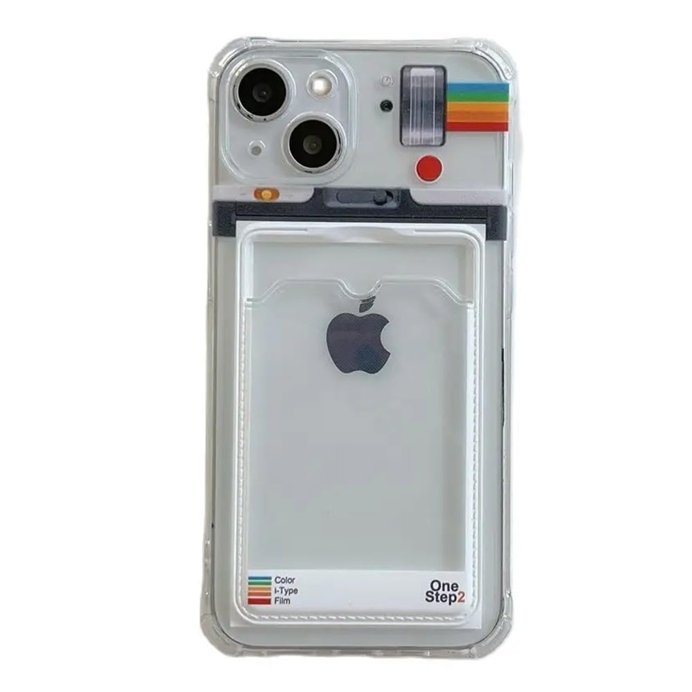 Mamarmot Compatible with iPhone 16 Wallet Case, Card Holder Slot Ultra Slim Clear Case Cute Photo Frame Flexible Soft Silicone Protective Phone Case