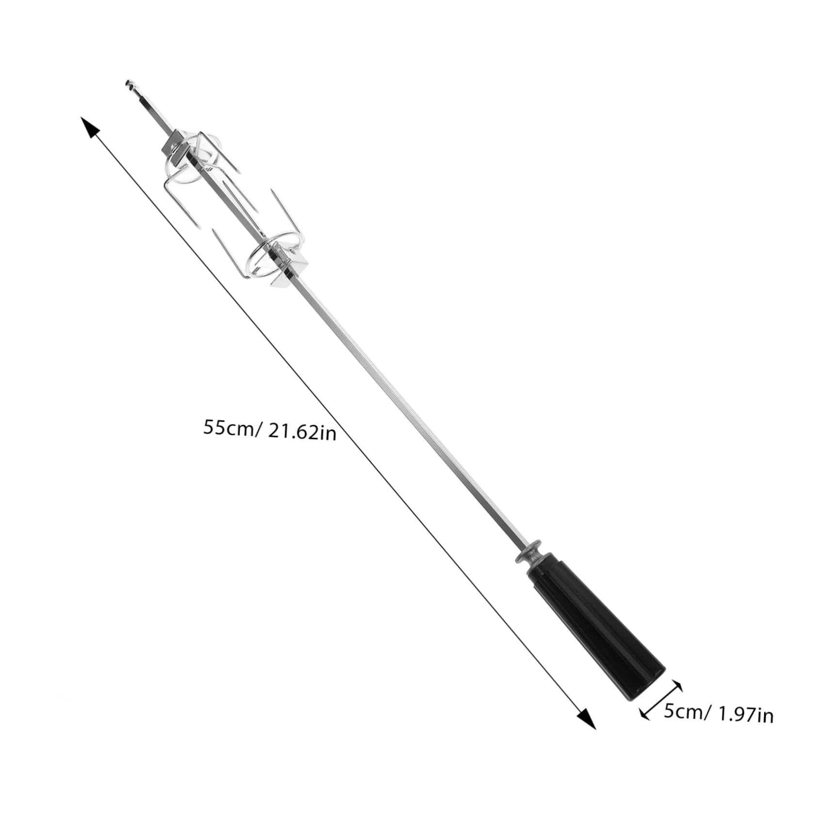 Toddmomy Rotante Inossidabile per Arrosto e Carne Strumento Portatile per Barbecue All con Resistente e Facile da Trasportare