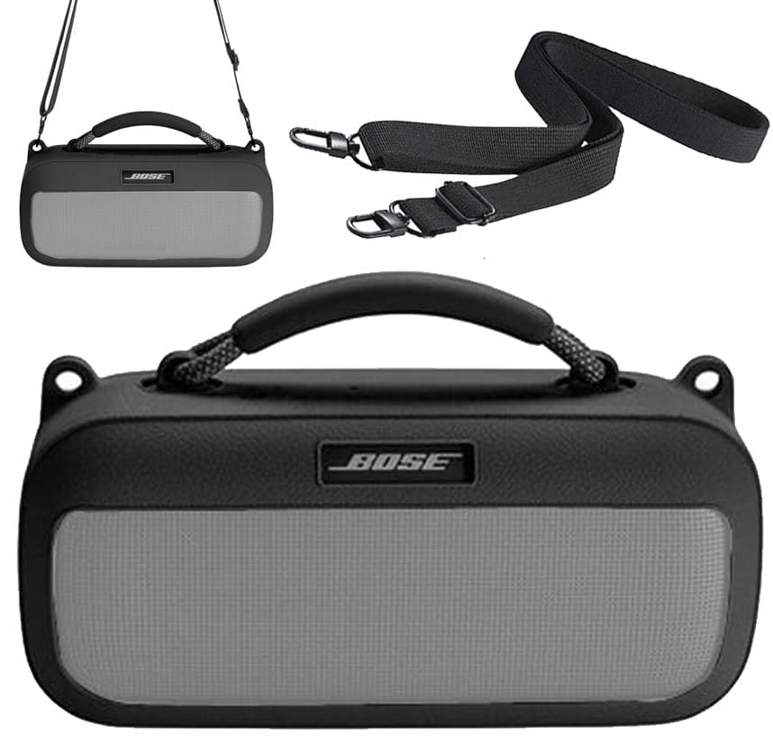Protective Case for Bose SoundLink Max Speaker, Silicone Case Cover with Shoulder Strap for Bose SoundLink Max