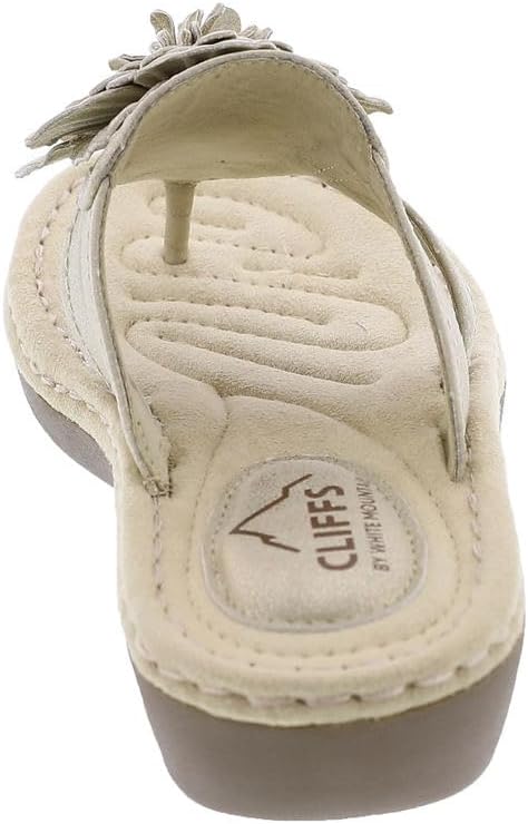CLIFFS BY WHITE MOUNTAIN Women's Cassia Mini Wedge Flower Flip Flop Sandal - Image 6