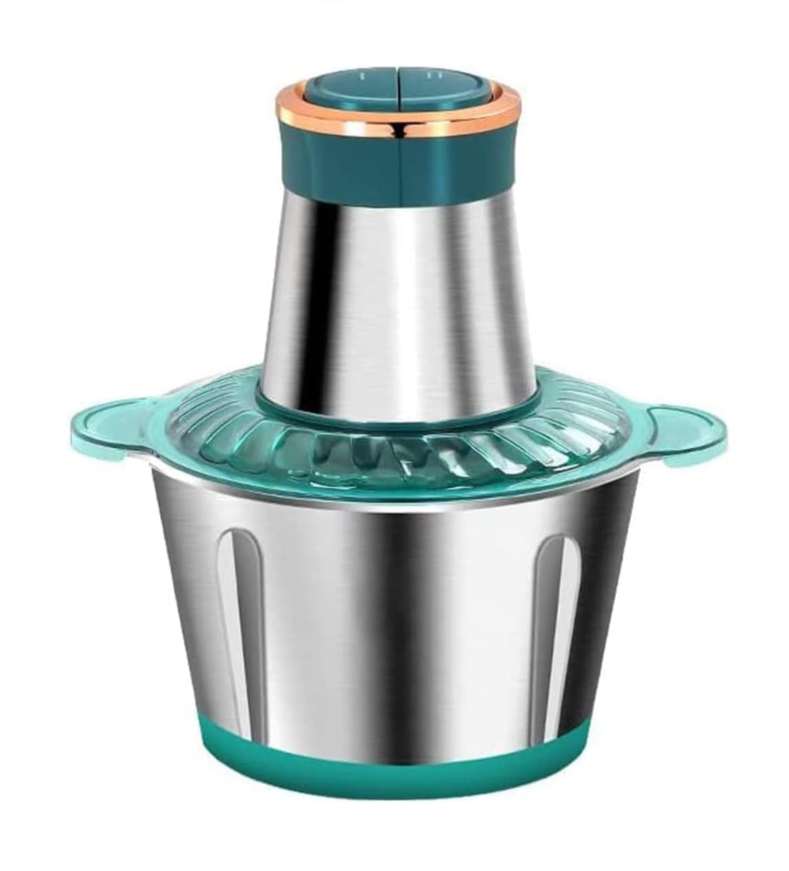 Electric Food Chopper, Meat Grinder, Kitchen Aid Accessory, Mini Food Processor - Grinding Meat, Nuts, Vegetable (green ss grinder)-image-3