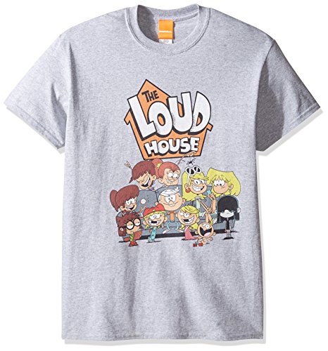 The Loud House Men's T-Shirt, Sport Grey, Medium