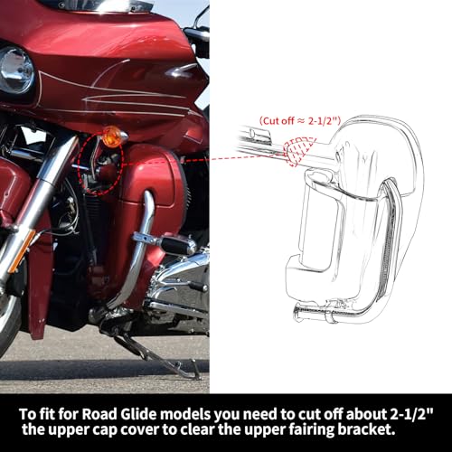  Harley Davidson Touring Glove Box Lower Vented Leg Fairings - Fits 1983-2013 Road King, Street Glide, Electra Glide, Ul