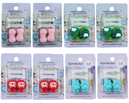 8 Pcs Cute Cable Protector,Prevents Breakage Cable Cord Saver Case for iphone/iPad,for All Cellphone Data Lines,Data Cable Protector,Cartoon Cable Protector,Cute Charging Cable Buddies