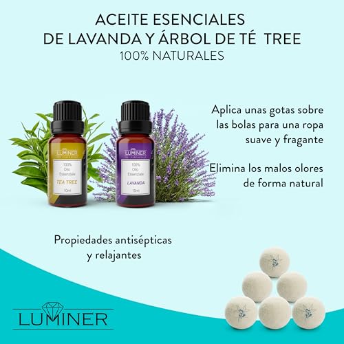 Bolas para secadora antiarrugas LUMINER que atrapan el cabello eficazmente 2