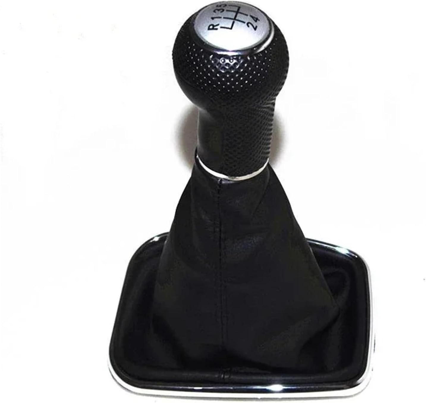 Car Shift Knob Replacement for VW for Golf 4 IV MK4 for GTI R32 for Bora for Jetta 1999-2004 5 6 Speed Black Frame Gear Shift Knob Lever Gaiter Boot 12mm(G 5 Speed)(G 6 Speed)