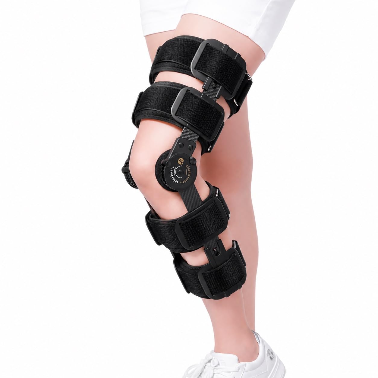 Rodillera articulada con rango de movimiento ajustable, soporte postoperatorio para la rodilla, estabilizador ortopédico, inmovilizador para la recuperación de la pierna izquierda y derecha tras