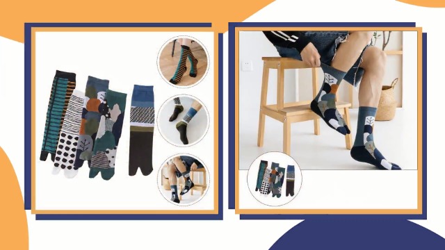 HAMPPLIES 1 Pair Men's Tabi Socks With Two-toed Design In White Color For Daily Use And Cosplay