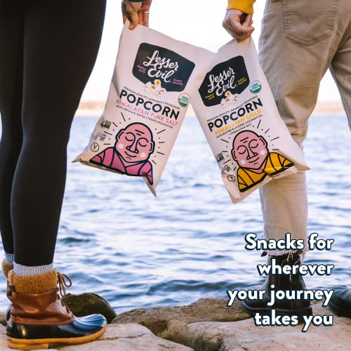 Image of LesserEvil Organic Popcorn Favorites Pack, 2 Bags of Himalayan Pink Salt (4.6 oz each), 1 Bag of Himalayan Gold (4.6 oz)
