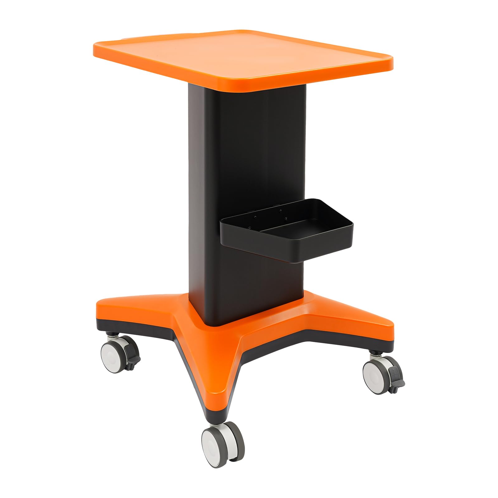Carrello da parrucchiere, carrello per cosmetici, carrello di bellezza, carrello da servizio, carrello da lavoro, carrello da 60 kg, per ufficio, lavoro, spa, parrucchiere con asta laterale