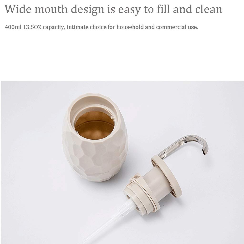 Dispenser di Sapone da appoggio, portasapone in Acciaio Inossidabile detersivo Liquido per stoviglie per Centri Commerciali, Cucina, Ufficio, Scuola, 400 lm, 13,5 Once, Dispenser di Sapone