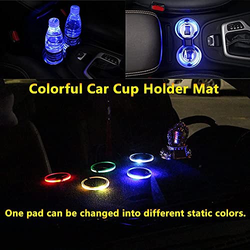 Portavasos LED solar para carro 1 unidad miniatura 6
