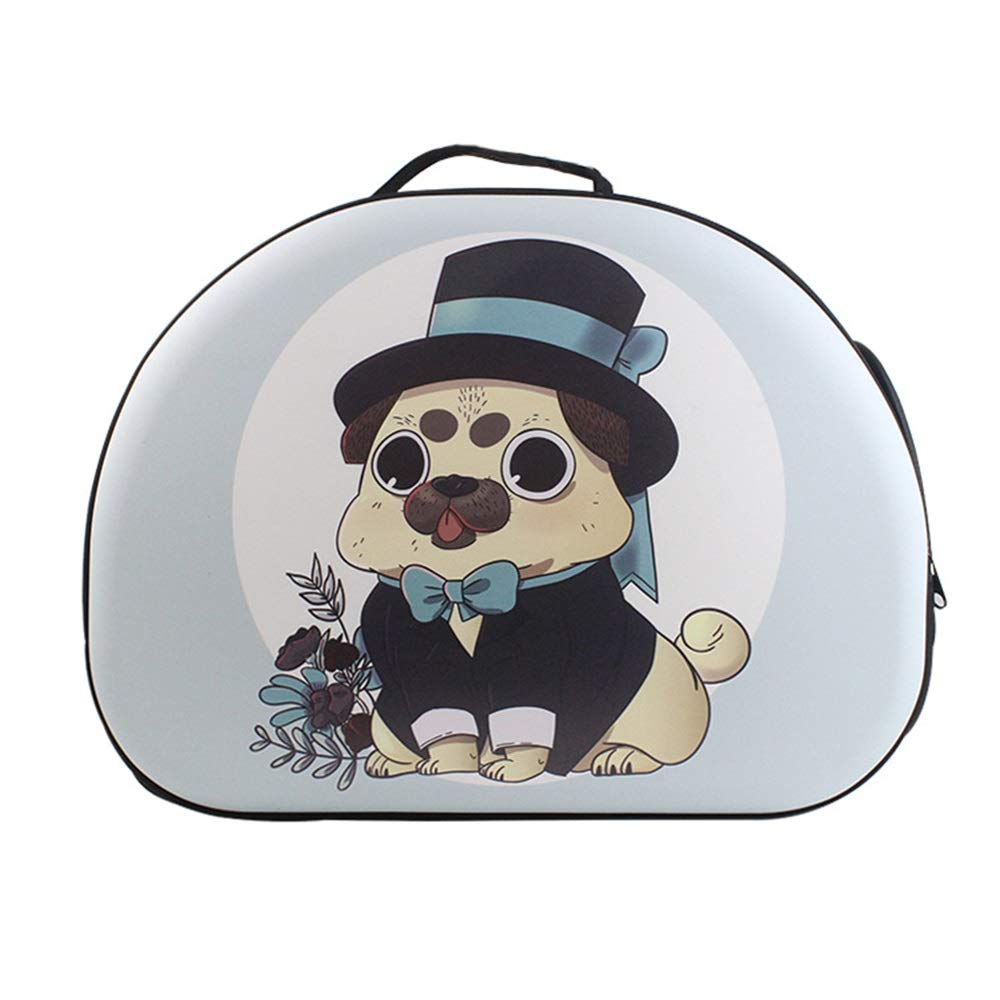 Sac pliable portatif et respirable pour chat et animal de compagnie bleu souple