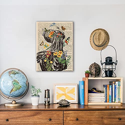Hijie HIJIE03 Vintage Human Anatomy Poster - Anatomy Canvas Wall Art Anatomical Head And Neck Floral Canvas Print Painting Ready To Hang Gifts thumb #3