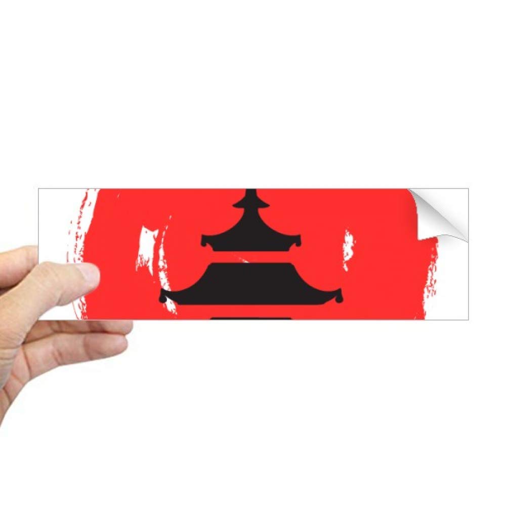 Sticker fenêtre temple abstrait Japon pour personnaliser vos vitres