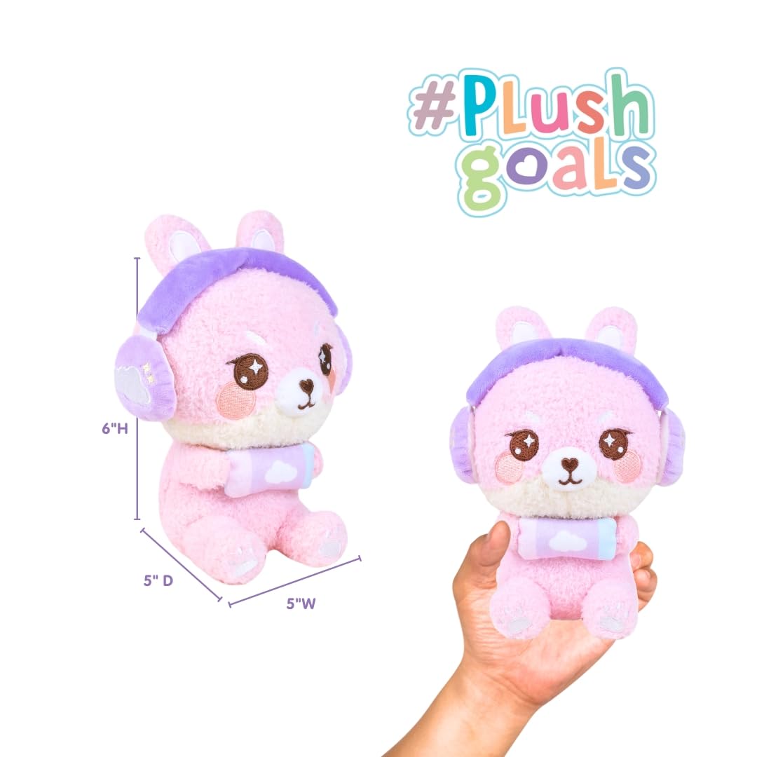 PlushGoals Kawaii Plüschhase – Lil Serie Momo The Gamer Girl Bunny von PlushGoals, weiches Stofftier, entspannend mit niedlichem Gaming-Zubehör, gemütliches Geschenk für Kinder, Jugendliche und
