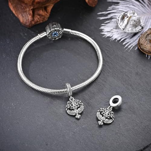 Image of 925 Sterling Silver Charms,Hypoallergenic Beads,Compatible with Pandora Bracelets and Necklaces,Women Holiday Gift Pendants
