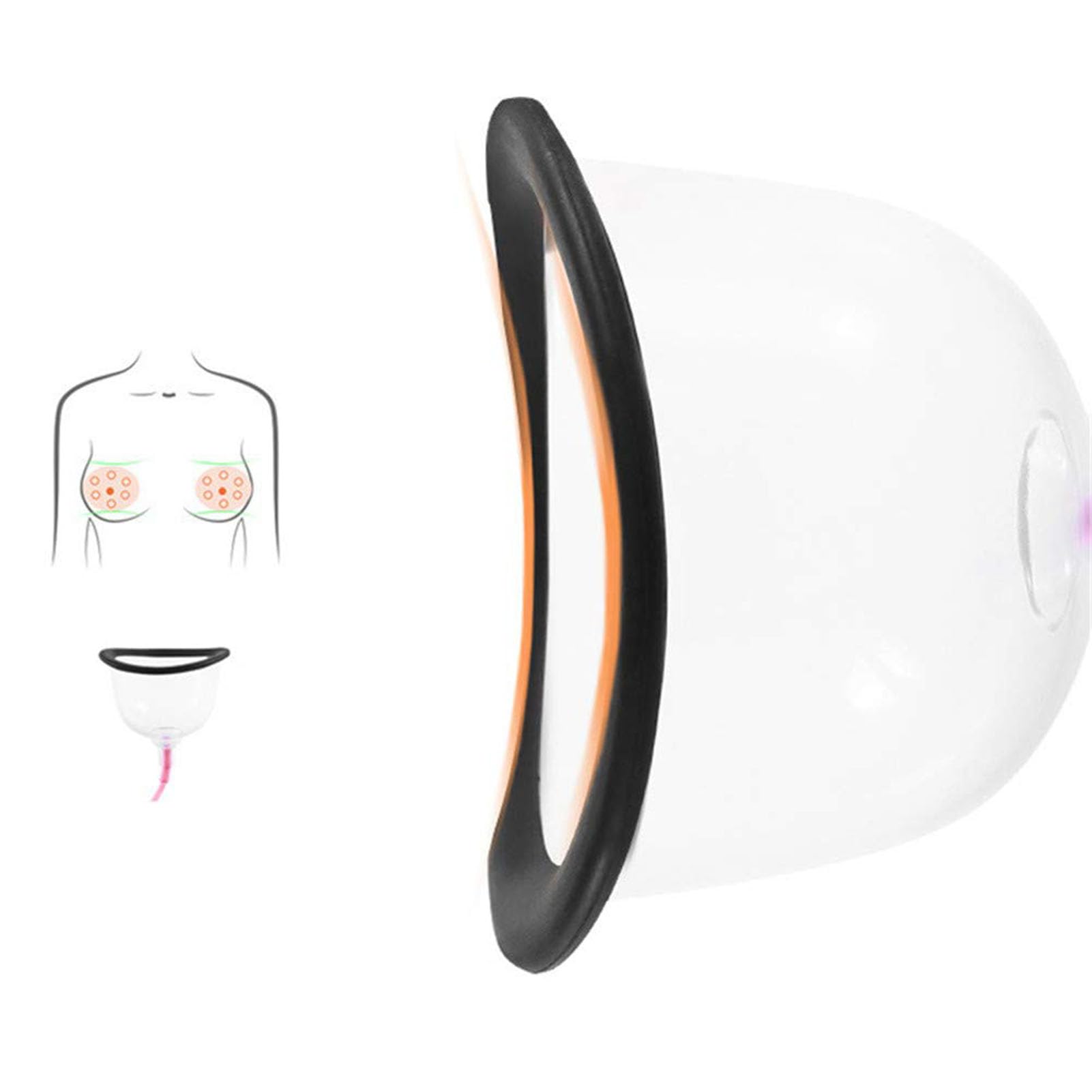 Taza de Masaje de Senos, Estimulador de Masaje de Pecho Inalámbrico, Asajeador de Senos Eléctrico para el Pecho Subdesarrollado, Aumento de la Mama para Prevenir la Caída