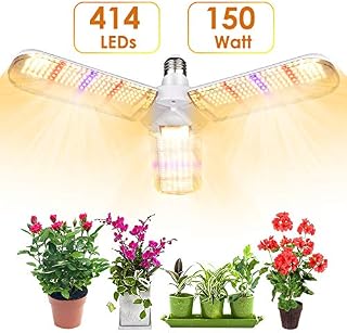 LVJING 150w LED Grow Light Bulb with 414 LED's Foldable Sunlike Full Spectrum